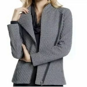 Cabi Quilted Herringbone Moto Jacket